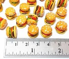 100 Dollhouse Miniature Salad Cheeseburgers   Doll Mini Bakery Burgers Fast Food