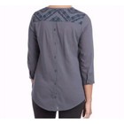 Kuhl Women s Gray 3 4 Sleeve Embroidered Tunic Top Size Medium Outdoor Hiking