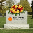 Headstone Flower Saddle large Artificial Cemetery Flowers For Grave-realistic   