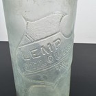 Lemp St Louis Vintage Antique Glass Beer Bottle Raised Blob Lettering Top Art