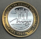 2002 The Mirage Las Vegas Danny Gans  999 Fine Silver Strike  10 Casino Token