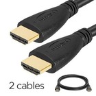 2x Premium Hdmi Cable 6ft For Bluray 3d Dvd Ps3 Hdtv Xbox Lcd Hd Tv 1080p