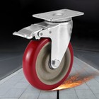 Heavy Duty Plate Casters Swivel Caster Wheels Set 4 Inch Polyurethane Wheel Lot