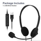 Usb Headset Headphone  Microphone Noise Cancelling For Pc Computer Call Chat Lot