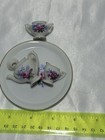 Miniature Porcelain Tea Set Incomplete Floral W gold Trim 8 Pieces Vintage Mini