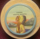 Mid-century Tin Trinket Box From  Pierre  S d  - Honoring Wyandotte Indian Chief