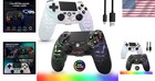Pack Wireless Gamepad Controllers For Ps4 Pro Slim Pc Android Ios Black White