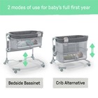 Ingenuity Dream   Grow Bedside Baby Bassinet - Handstitch  Bassinet bedside