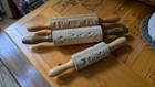 Springerle Wood Embossed Rolling Pins Set Of 3 Brown Textured