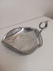 B W Buenilum Vintage Aluminum Hand Hammered Leaf-shaped Candy Dish Tray