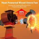 Us 6 Blades Wood Stove Fan Heat Powered Eco Fireplace Fan Log Burner Fuel Saving