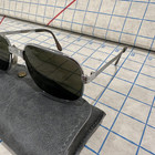 Aviator Sunglasses Frames Metal Glasses Gunmetal Rectangle Cop Vintage 
