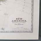 1876 South America Map Stulpnagel Justus Perthes Original Hand Colored Matted