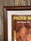 Vtg 1950s Chesterfield More Pleasure Cigarettes Tobacco Advertising Sign Framed