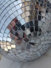 Vintage Jumbo Vintage Glass Tile Mirror Disco Ball  Approx 40   round 12    H w d