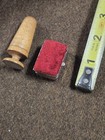 2 Vintage Antique Small Case   Wood  Thread Thimble Holder Sewing Collectible 