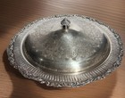 Silverplate Domed Entree Serving Platter  Community Ascot 0343 Round -rare W Lid