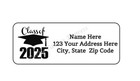30 Class Of 2025 Graduation Personalized Return Address Labels 1 In X 2 625 In