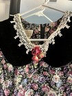 Vintage 80    Jessica Mcclintock Girls 10 Floral A-line Long Sleeve Lace Dress