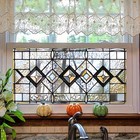 Stained Glass Window Privacy Film 39 3x17 7 Inch Static Cling Frosted Decorative