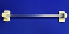 Vintage Retro Style White Ceramic Towel Bar Porcelain Brackets W clear Rod Mcm