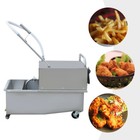 55l Portable Fryer Oil Filter Cart Machine Commercial Fried Filtration System