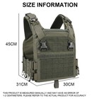 Tactical Quick Release Combat Plate Carrier W Side Mag Pouch Molle Hunting Vest