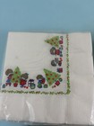 Vintage Hallmark Christmas Napkins Kids Present  Tree 4 Set Mini Napkins Nos