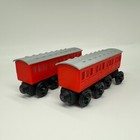 Wooden Railway  Compatible Passenger Coach Red gray Custom Thomas   Friends Brio