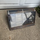Vtg J p Coats Metal Sewing Thread Spool Display Cabinet Organizer Boilfast Read