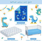 3 Piece Baby Crib Bedding Set  Infant Nursery Bed Set Decor With Quilt   Fitted