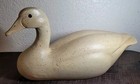 Vtg  Large Life Size 22  Composite Resin Goose  Duck Decoy W  Faux Wood Grain