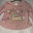 Mud Pie Kids Baby Girls Children Pink Reindeer Mesh Dress Size 24m 2t Shimmer