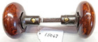 Door Knobs  Vintage Brown Porcelain Door Knob Set  nice For Restoration Project 
