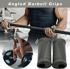 Angled Barbell Grips  Ergonomic Rotating Handles For Weightlifting  Reduce Joint