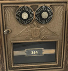 Vtg Us Post Office Box Door Safe Bank Double Dial Eagle Repurposed Works Rare