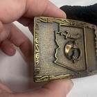 Vintage 80s Brass Shriners Belt Buckle Arizona Az Masonic Freemasons Limited