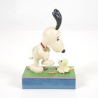 Jim Shore Snoopy Scared By Woodstock Ghost - A Spooky Encounter 6016580