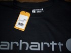 Carhartt  Black   Grey Logo  Xl  Heavyweight Cotton Loose Fit T-shirt Lot  2 New