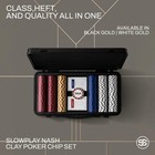 Slowplay Nash 14g Clay Poker Chip Set For 300pcs Non-numbered Set  Black Gold
