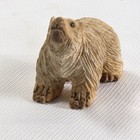 Vintage Hand Carved Wooden Polar Bear Figurine 3 2  Folk Art Bead Eye Light Euvc