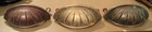 Lot Of 3 Antique Vintage Clam Shape Drawer Pulls
