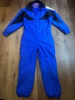Mens Ski Suit One Piece Snowsuit White Fir Snow Bib Vintage 80s 90s Retro Large