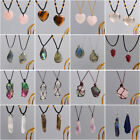 1 Natural Crystal Pendulum Quartz Stone Pendant Chakra Healing Gemstone Necklace