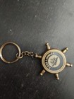 Nautical Wheel Keychain Compass Vintage Antique Style Brass Pocket Compass Gift