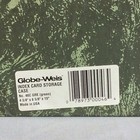 Globe-weiss Index Card Storage Case Marbled Green Cardboard Metal 5 25x6 5 8x15 