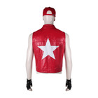 Terry Bogard Red Star Fighting Fury Inspire Leather Vest -all Sizes Best Quality