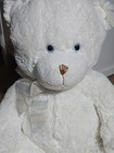 First   Main White Plush Teddy Bear 15    Sitting Dena Blue Eyes Soft Medium Size