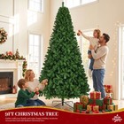 Artificial Christmas Tree  9ft Premium Unlit Realistic Spruce Holiday D  cor W