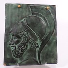 Greek Warrior Plaque 8 25  X 9 5  Mythology Theseus  Spartan Warrior With Helmet